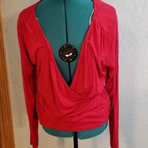 XL stretchy red top